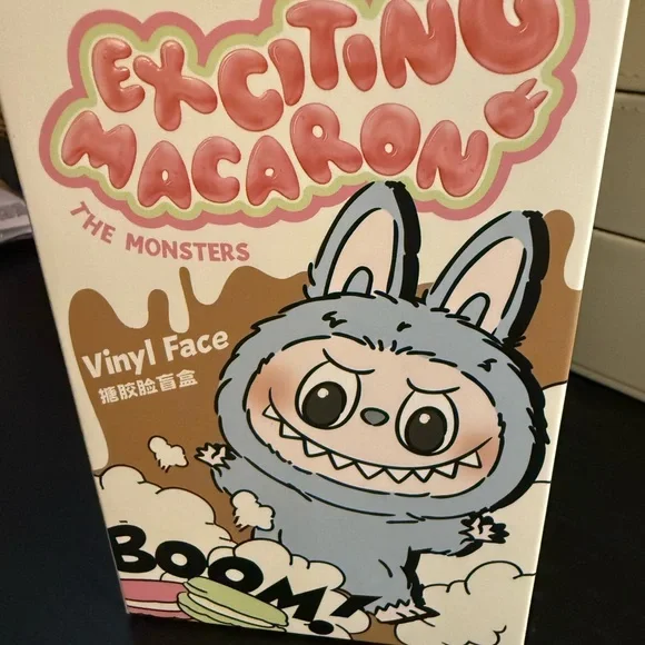 Authentic Pop Mart Labubu Exciting Macaron Sesame Bean New - Picture 2 of 5